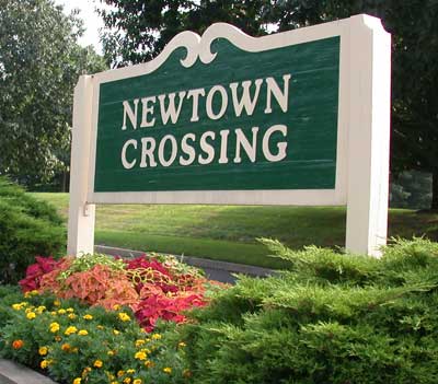Newtown Crossing Entrance Sign